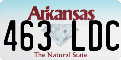 AR license plate 463LDC