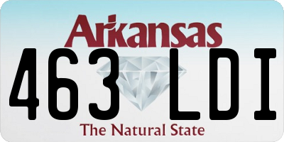 AR license plate 463LDI