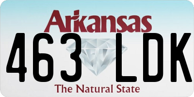 AR license plate 463LDK