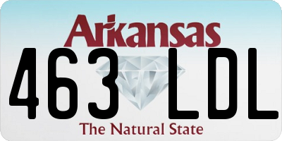 AR license plate 463LDL