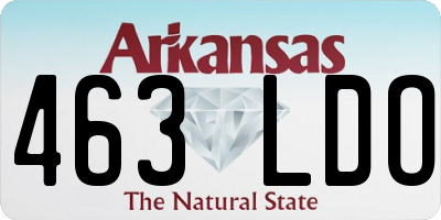 AR license plate 463LDO