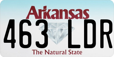 AR license plate 463LDR