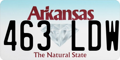 AR license plate 463LDW