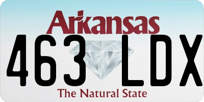 AR license plate 463LDX