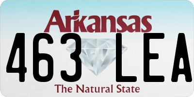 AR license plate 463LEA