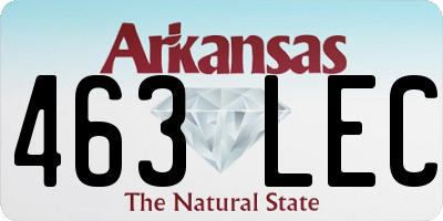 AR license plate 463LEC