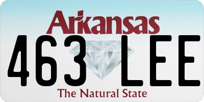 AR license plate 463LEE
