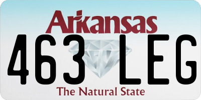 AR license plate 463LEG