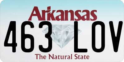 AR license plate 463LOV