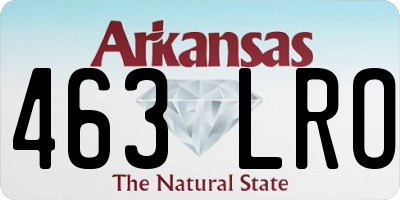 AR license plate 463LRO