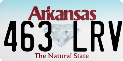 AR license plate 463LRV