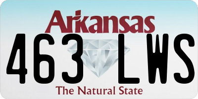 AR license plate 463LWS