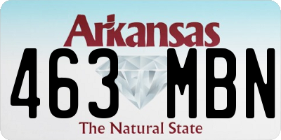 AR license plate 463MBN