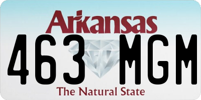 AR license plate 463MGM