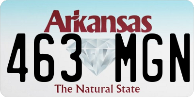 AR license plate 463MGN