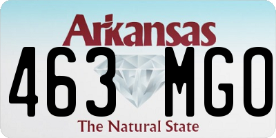 AR license plate 463MGO
