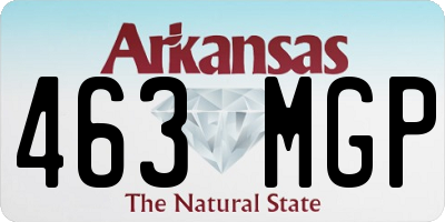 AR license plate 463MGP