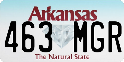 AR license plate 463MGR