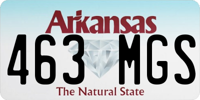AR license plate 463MGS