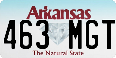 AR license plate 463MGT