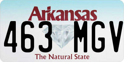 AR license plate 463MGV