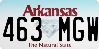 AR license plate 463MGW