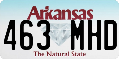 AR license plate 463MHD