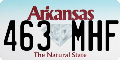 AR license plate 463MHF