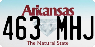 AR license plate 463MHJ