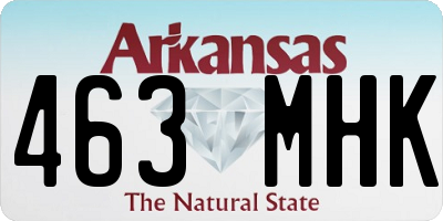 AR license plate 463MHK