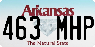 AR license plate 463MHP