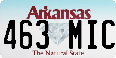 AR license plate 463MIC