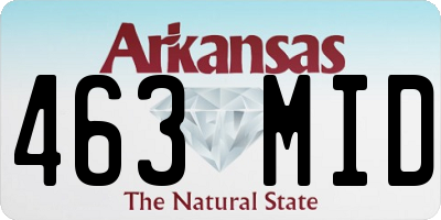 AR license plate 463MID