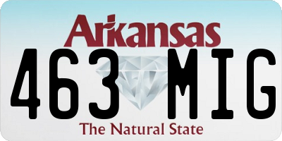 AR license plate 463MIG