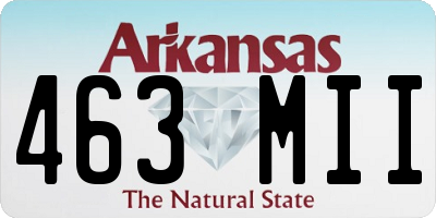 AR license plate 463MII