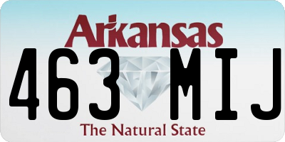 AR license plate 463MIJ