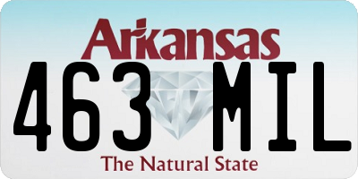 AR license plate 463MIL