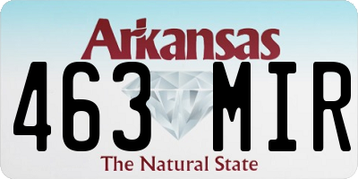 AR license plate 463MIR