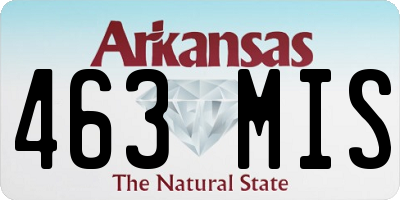 AR license plate 463MIS