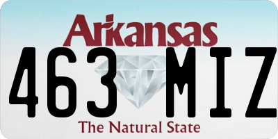 AR license plate 463MIZ