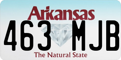 AR license plate 463MJB