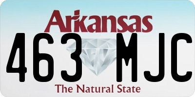 AR license plate 463MJC