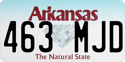 AR license plate 463MJD