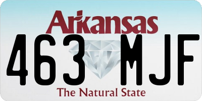 AR license plate 463MJF