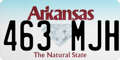 AR license plate 463MJH