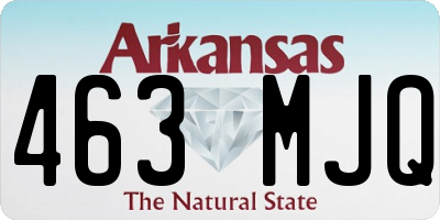 AR license plate 463MJQ