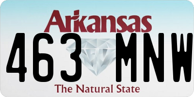 AR license plate 463MNW