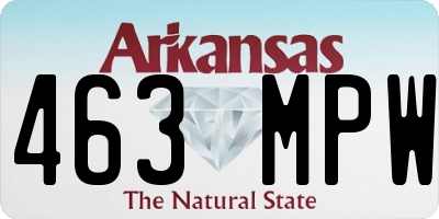 AR license plate 463MPW