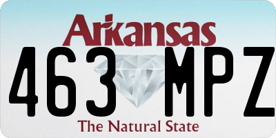 AR license plate 463MPZ