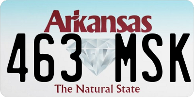 AR license plate 463MSK